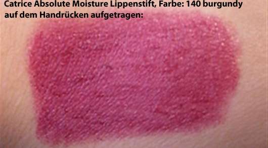 Lippenstift Swatch - Catrice Absolute Moisture Lippenstift, Farbe: 140 burgundy