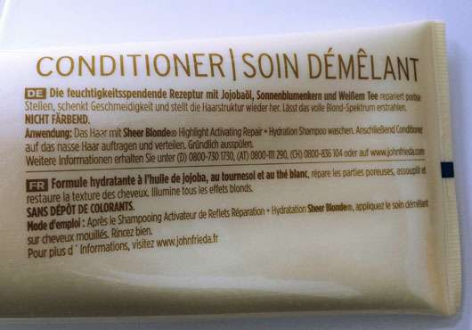 John Frieda Sheer Blonde Highlight Activating Repair + Hydrating Conditioner