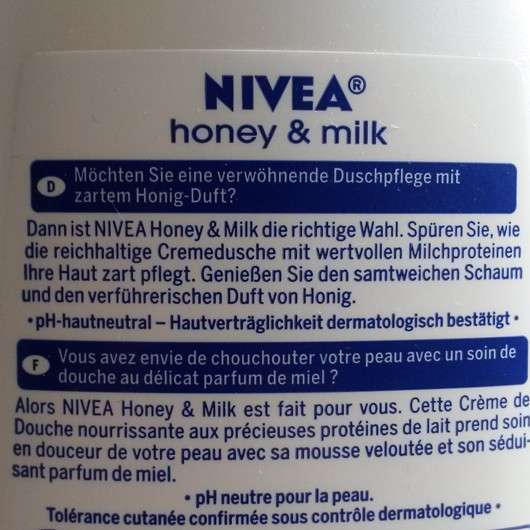 Nivea Honey & Milk Cremedusche