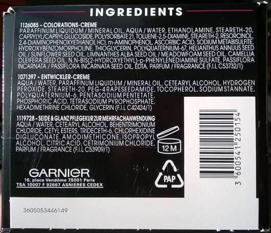 Garnier Olia Dauerhafte Haarfarbe, Farbe: 1.0 Schwarz