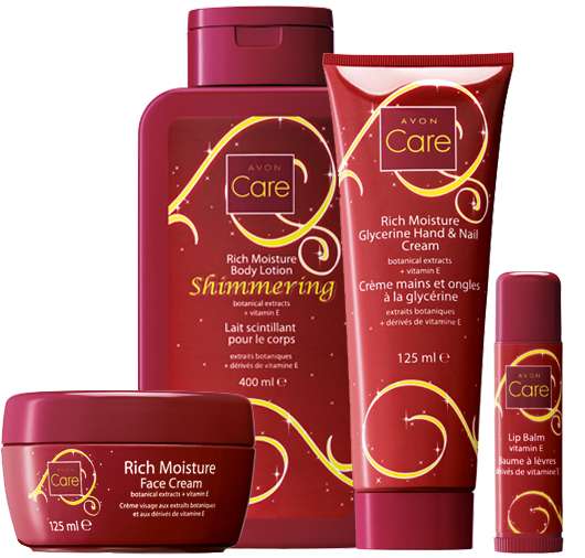 CARE Pflegelinie von AVON im Weihnachtsdesign, Quelle: AVON Cosmetics GmbH