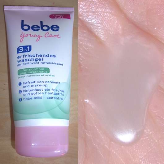 bebe Young Care 3 in 1 erfrischendes Waschgel (für normale und Mischhaut)