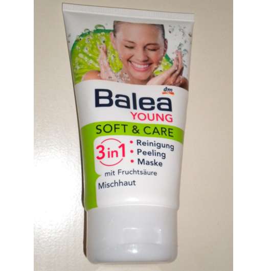 Balea Young Soft & Care 3 in 1: Reingung, Peeling & Maske für Mischhaut