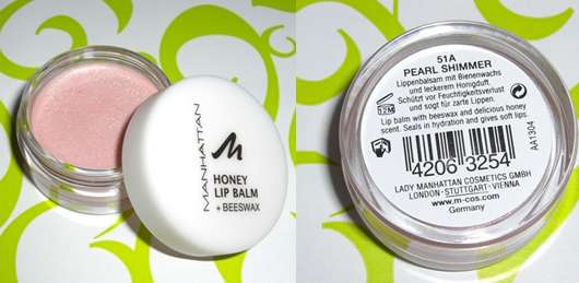 Manhattan Honey Lip Balm + Beeswax, Nuance: 51A Pearl Shimmer