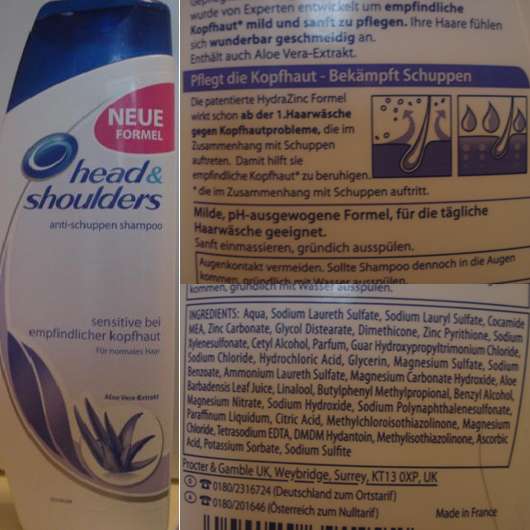 head&shoulders anti-schuppen Shampoo – sensitive bei empfindlicher Kopfhaut