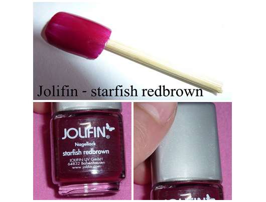 Jolifin Nagellack, Farbe: starfish redbrown
