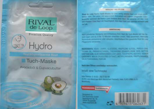 Rival de Loop Hydro Tuch-Maske mit Avocadoöl & Cupuacubutter