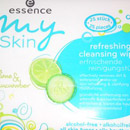 essence my skin refreshing cleansing wipes lime & cucumber
