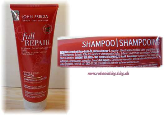 Test Shampoo John Frieda Full Repair Shampoo Testbericht Von Rubenia