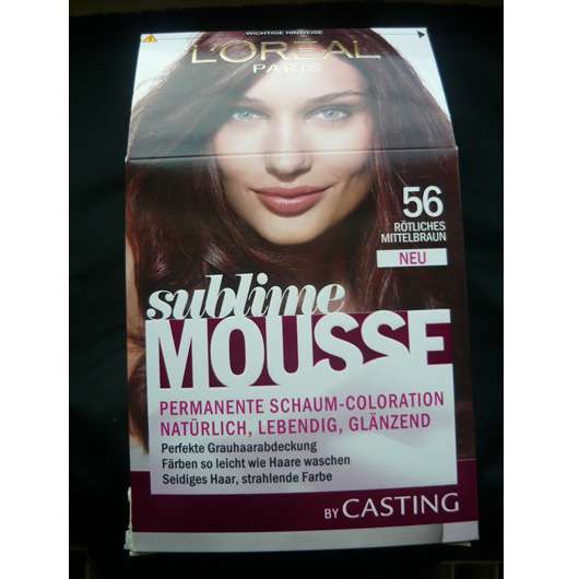 L’Oréal Paris Sublime Mousse Permanente Schaum-Coloration, Farbe: 56 Rötliches Mittelbraun