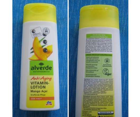 alverde Anti-Aging Vitamin Lotion Mango Açaí