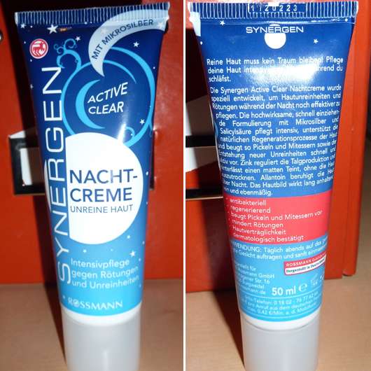 Synergen Active Clear Nachtcreme Unreine Haut