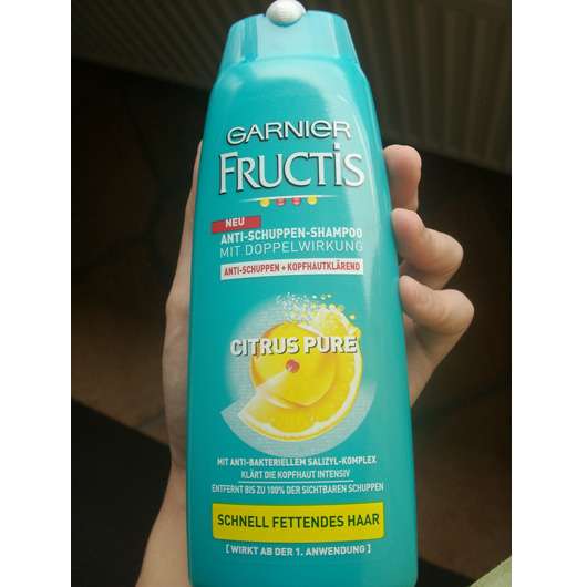 Test Shampoo Garnier Fructis Anti Schuppen Shampoo Citrus Pure Testbericht Von Jellyfish