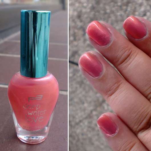 p2 deep water love nail polish, Farbe: 040 rosy coral (Limited Edition)