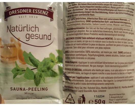 Dresdner Essenz Natürlich gesund Sauna-Peeling Minze