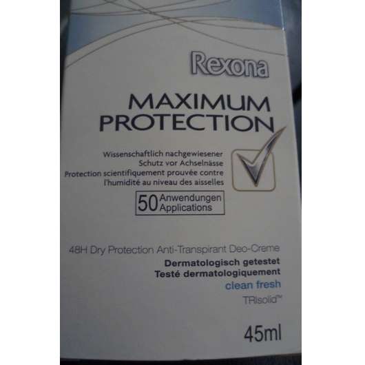 Test Deodorant Rexona Maximum Protection DeoCreme Pinkmelon