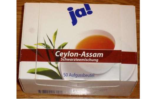 ja! Ceylon-Assam Schwarzteemischung (50 Aufgussbeutel)