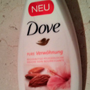 Dove Pure Verwöhnung Reichhaltige Pflegedusche Mandelmilch und Hibiskusduft