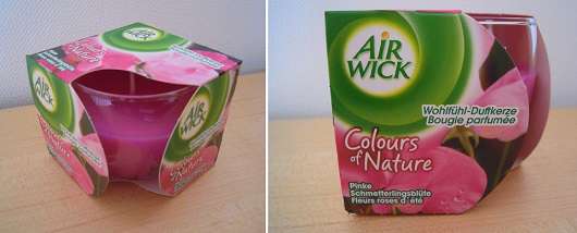 Produktbild zu Air Wick Colours of Nature Wohlfühl-Duftkerze Pinke Schmetterlingsblüte