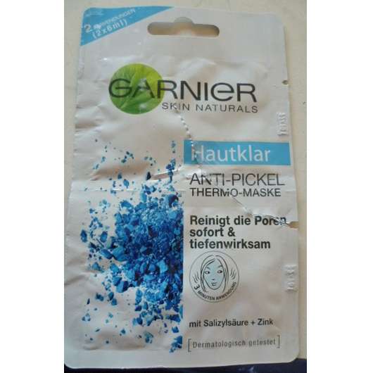 Test Maske Garnier Skin Naturals Hautklar Anti Pickel Thermo Maske Testbericht Von Susimaus