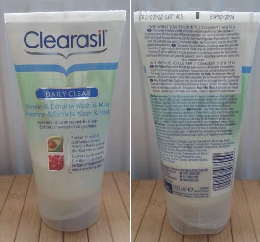 Clearasil Daily Clear Vitamin & Extrakte Wash & Mask