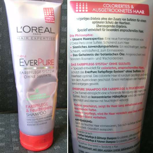 L’Oréal Paris EverPure Farbpflege & Feuchtigkeits Shampoo