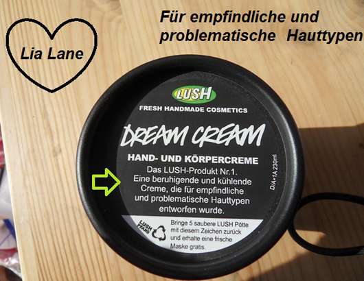 LUSH Dream Cream (Hand- und Körpercreme)