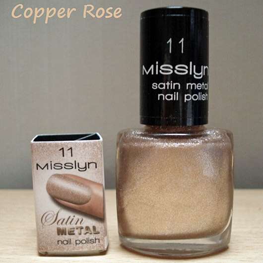 Misslyn Satin Metal nail polish, Farbe: 11 Copper Rose