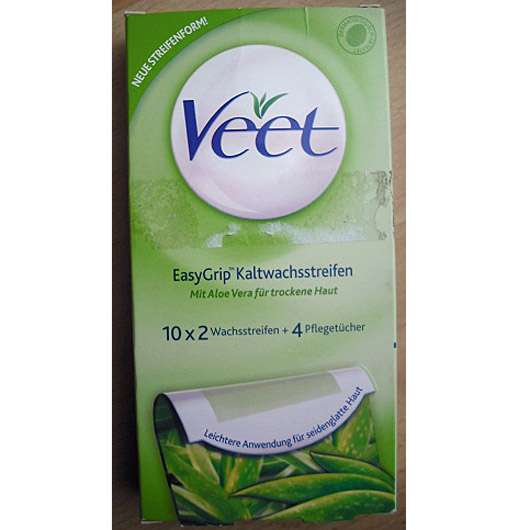 <strong>Veet</strong> EasyGrip Kaltwachsstreifen (mit Aloe Vera für trockene Haut)