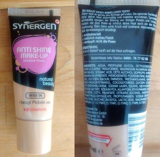 <strong>Synergen</strong> Anti Shine Make-Up - Farbe: Beige 06
