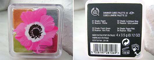 Produktbild zu The Body Shop Shimmer Cubes Eye Palettes – Farbe: 32 Pink Poppy (LE)