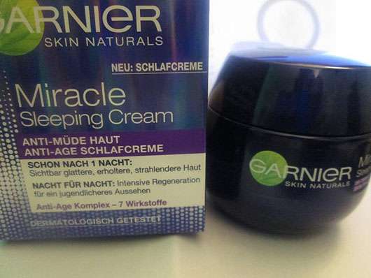 Garnier Skin Naturals Miracle Sleeping Cream Anti-Müde Haut Anti-Age Schlafcreme