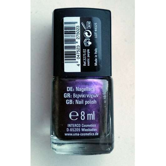 uma cosmetics „Why not, wild hot!“ Nail Polish, Farbe: 02 exotic purple (LE) 