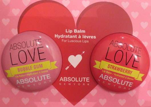 ABSOLUTE NEW YORK Duo Lip Balm „Absolute Love“ (Strawberry + Bubble Gum)