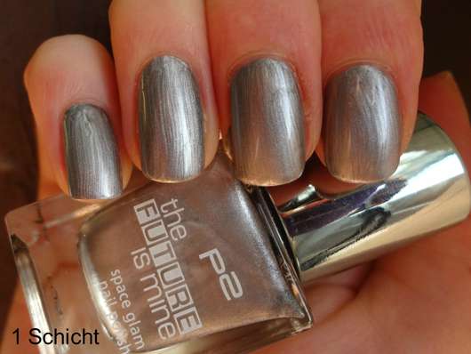 p2 the future is mine space glam nail polish, Farbe: 010 silver lining (LE)