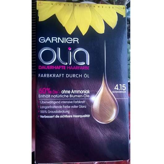 <strong>Garnier Olia</strong> Dauerhafte Haarfarbe – Farbe: 4.15 Schokobraun