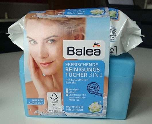 Balea Erfrischende Reinigungstücher 3in1 (normale und Mischhaut)