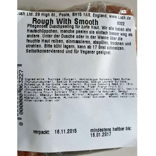 LUSH The Rough With The Smooth (Festes Körperpeeling)