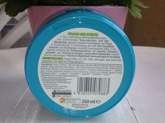  alverde Fuss-Butter Bio-Limette Bio-Echinacea
