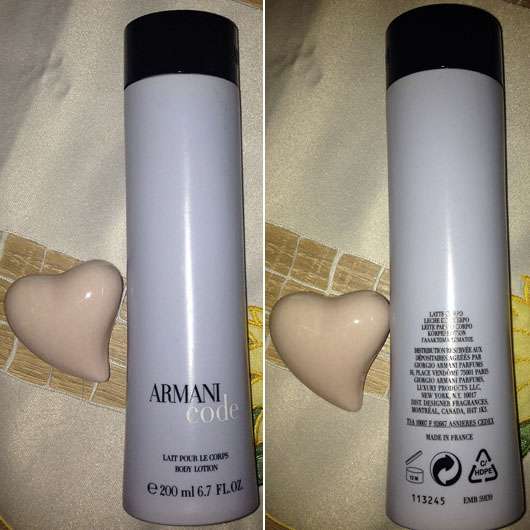 Test Body Pflege Giorgio Armani Code Femme Body Lotion