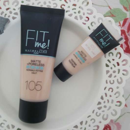 Maybelline Fit Me! Matte + Poreless Make-up, Farbe: 105 Natural Ivory