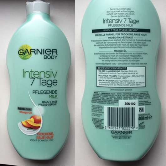 Garnier Body Intensiv 7 Tage Pflegende Milk Mango-Öl