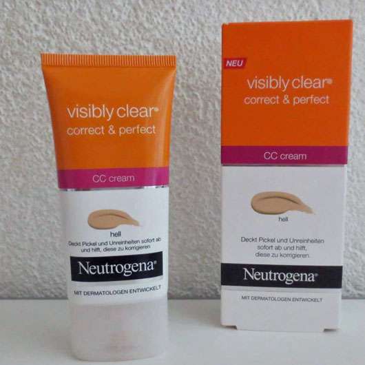 Neutrogena Visibly Clear Correct & Perfect CC cream, Farbe: Hell
