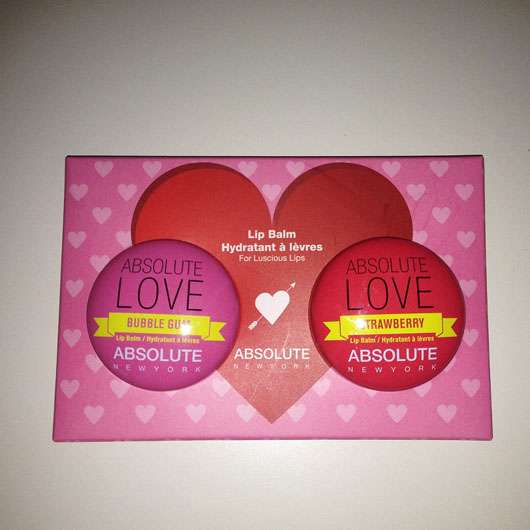 ABSOLUTE NEW YORK Duo Lip Balm „Absolute Love“ (Strawberry + Bubble Gum)