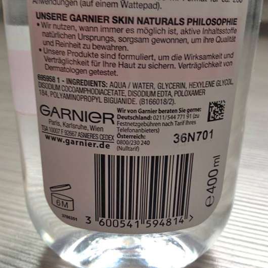 Garnier Skin Naturals Mizellen Reinigungswasser All-in-1 (trockene & empfindliche Haut)