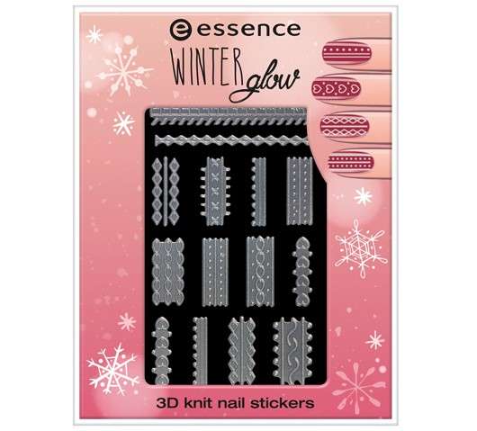 essence winter glow – 3D knit nail stickers