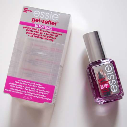 essie Pop (LE) Tint Test Coat, Überlack - - 3D Gel Inflight Pinkmelon Setter Farbe: - Top Delight