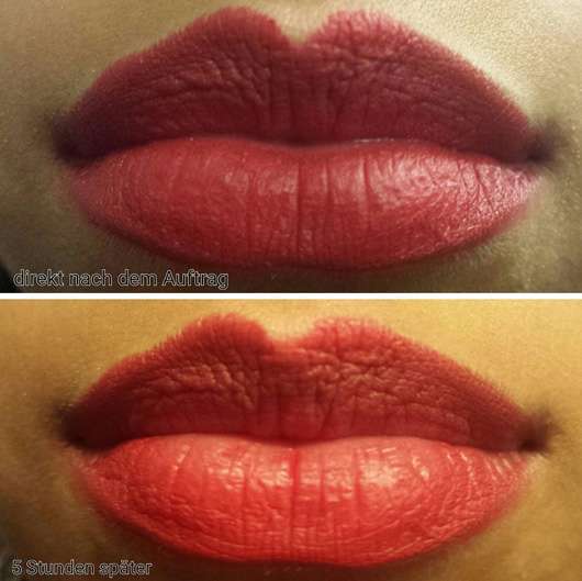 Urban Decay VICE Lipstick, Farbe: 714 (Mega Matte Finish) auf den Lippen Haftfestigkeit