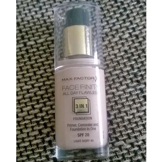 Max Factor Face Finity All Day Flawless 3 in 1 Foundation, Farbe: 40 Light Ivory - Flakon