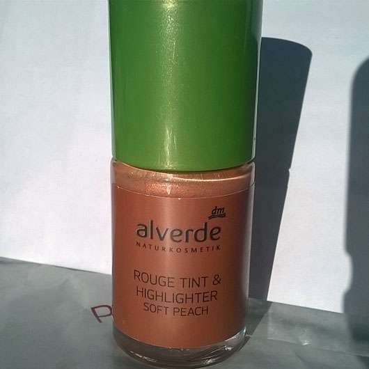 alverde Rouge Tint & Highlighter Soft Peach - Flasche